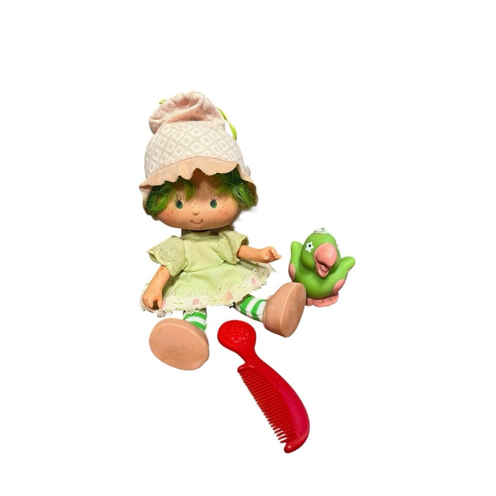 Strawberry Shortcake Lime Chiffon Parfait Parrot Pet Vintage Comb COMPLETE Set